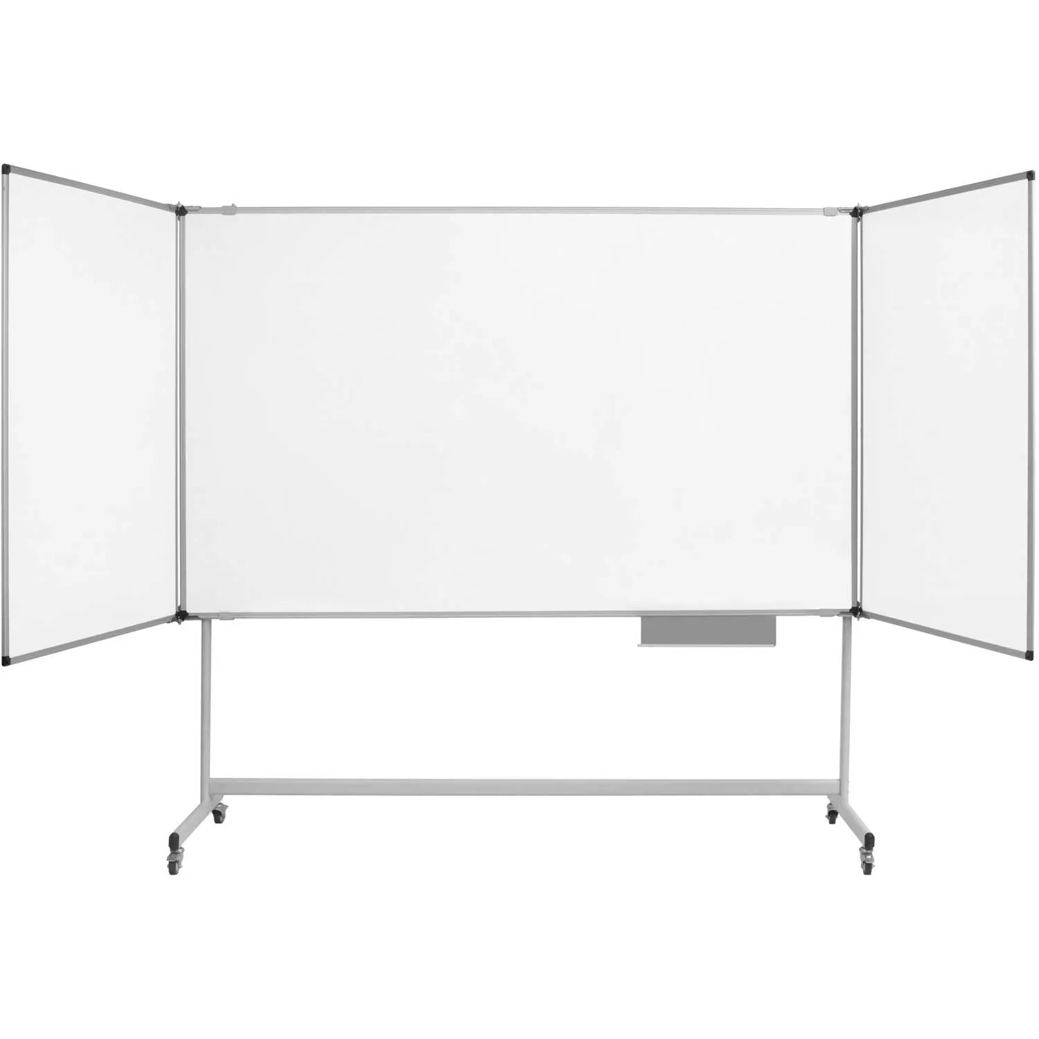 MV Industrial Mobile Magnetic Trio Dry-Erase Board Easel 80" X 40"